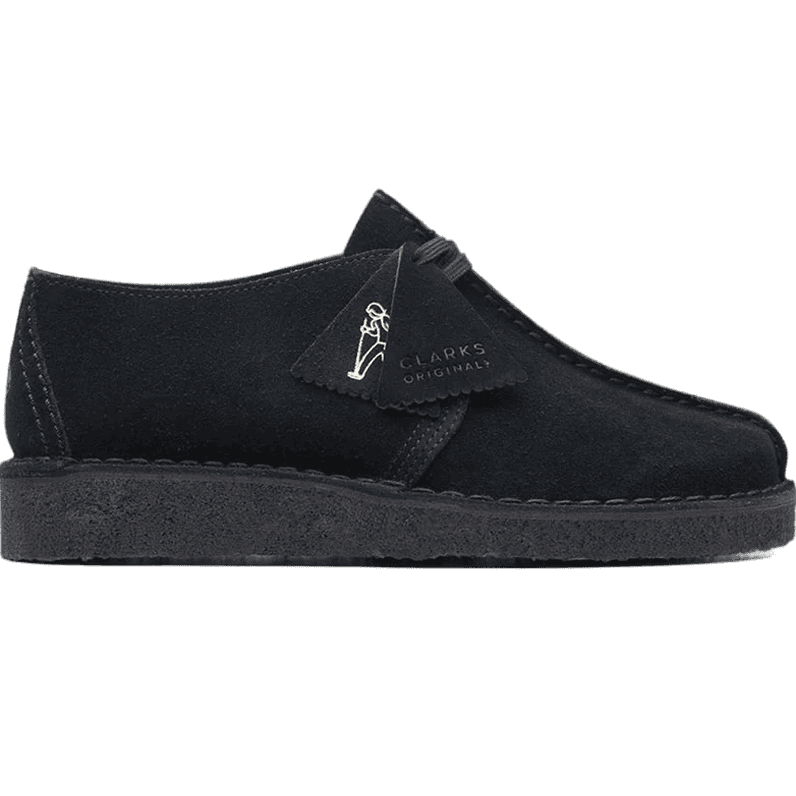 Clarks originals desert trek black suede best sale