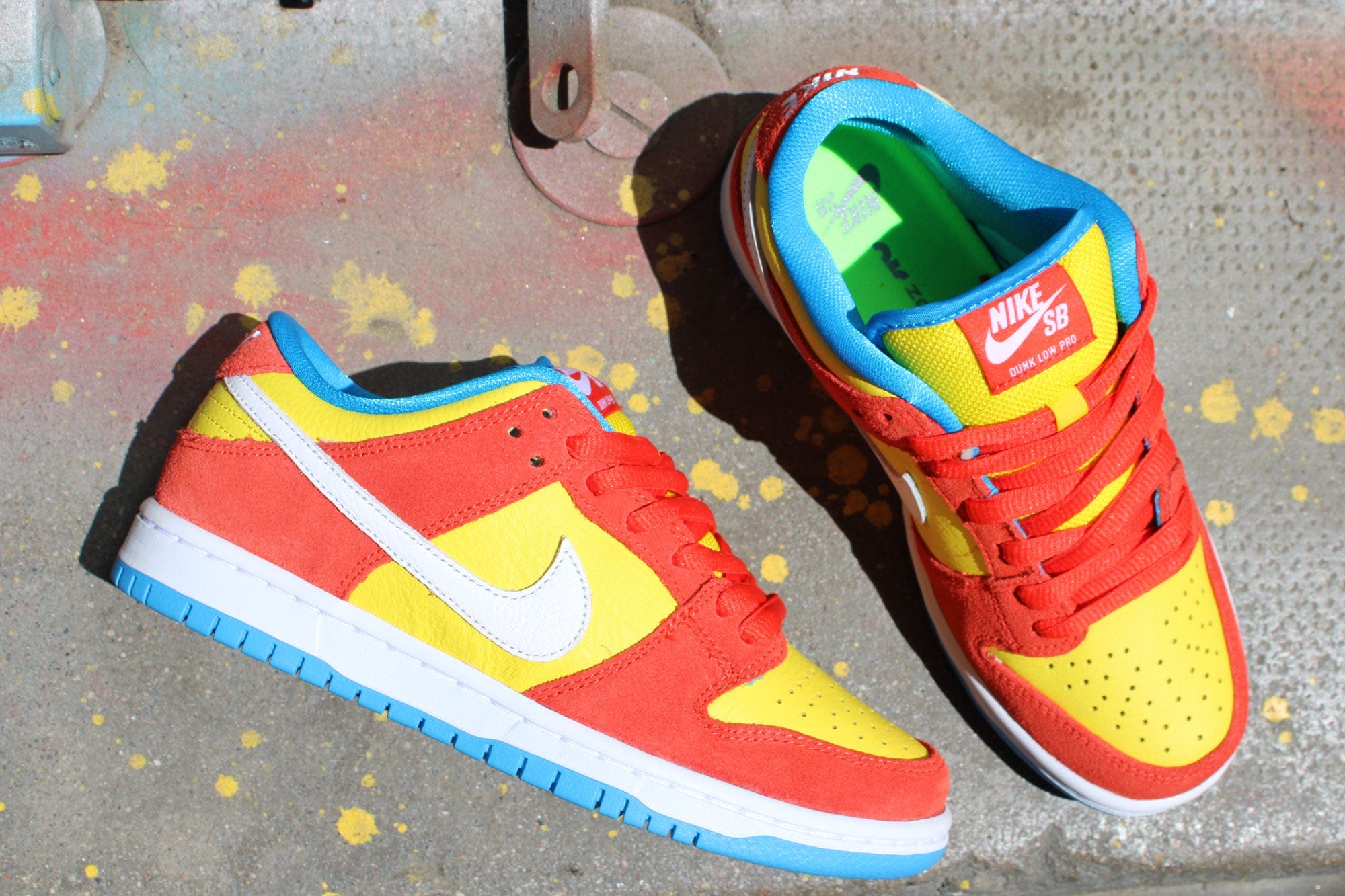 Nike SB Dunk Low Habanero Red Bart Simpson AMIGOS SKATESHOP blog